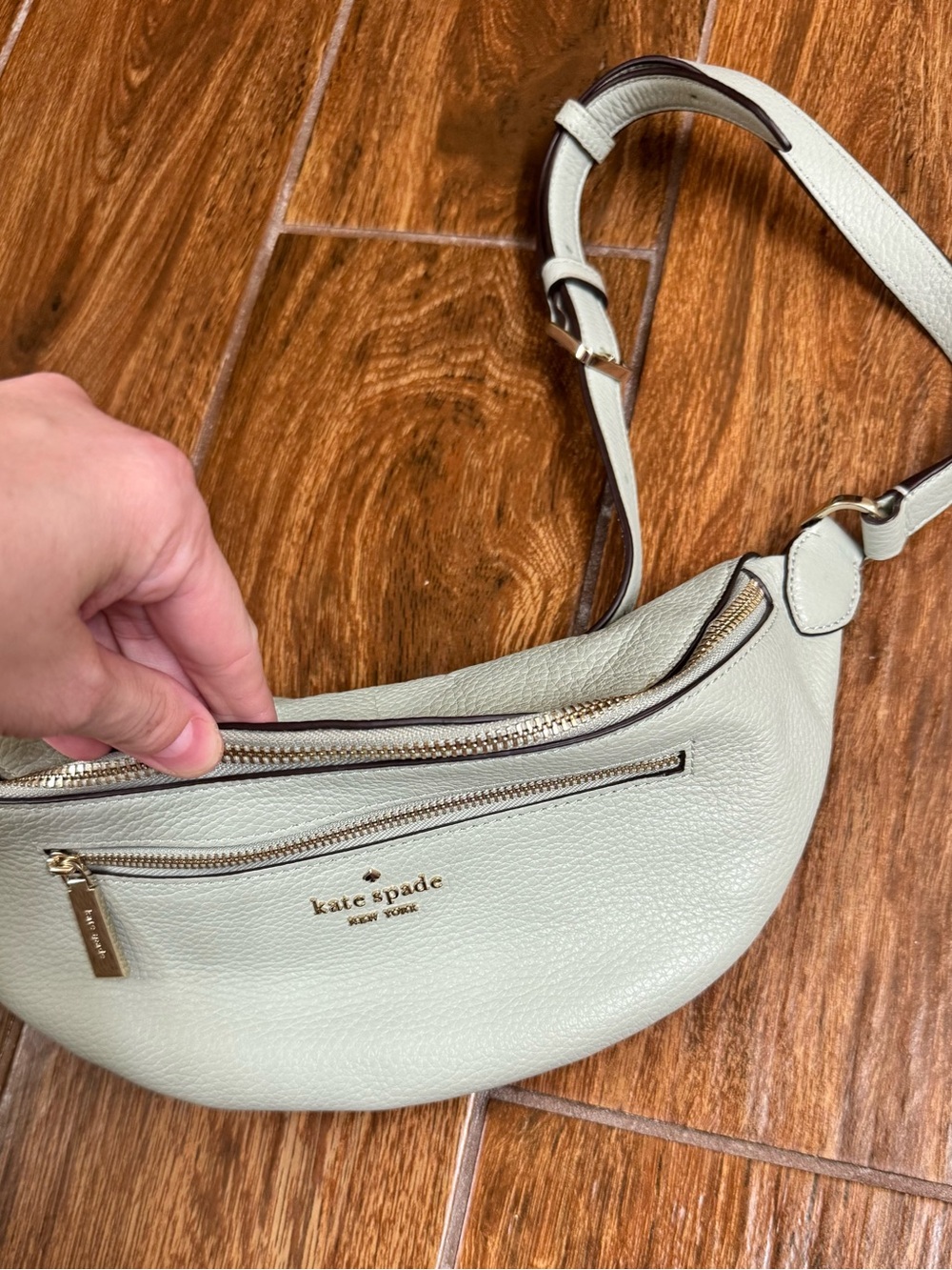 Kate Spade Leila Belt Bag in lime sherbet